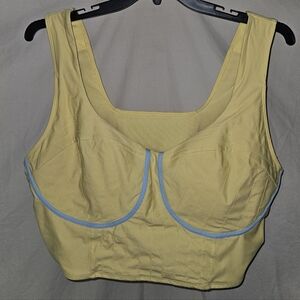 Yellow and Blue Sports Bra